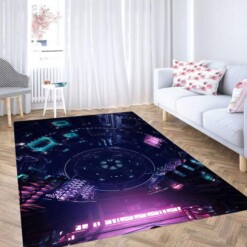 Sci Fi Futuristic Place Cyberpunk 2077 Carpet Rug