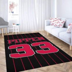 Scottie Pippen Jersey Wallpaper Carpet Rug