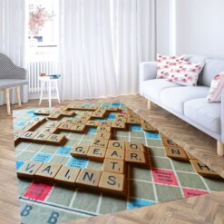 Scrabble Living Room Modern Carpet Rug