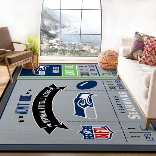 Seattle Seahawks Sport Rug  Custom Size And Printing