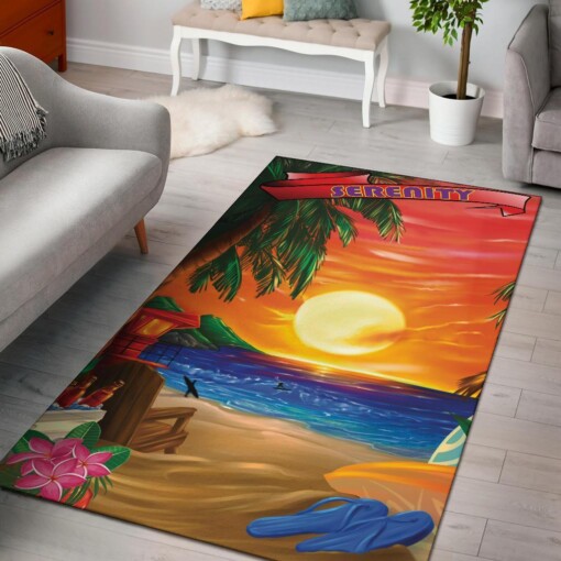 Serenity Sunset Relax Design Area Rug