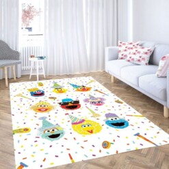 Sesame Street Character Living Room Modern Carpet Rug
