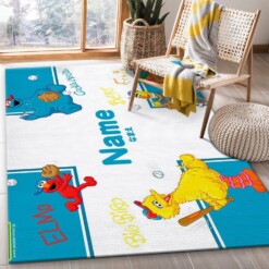 Sesame Street Rug  Custom Size And Printing