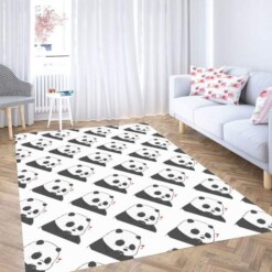 Shy Pattern Panda Carpet Rug