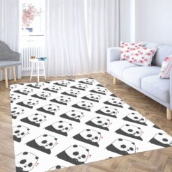 Shy Pattern Panda Living Room Modern Carpet Rug