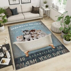 Siberian Husky Area Rug