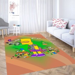 Simpson Weed Wallpaper Living Room Modern Carpet Rug