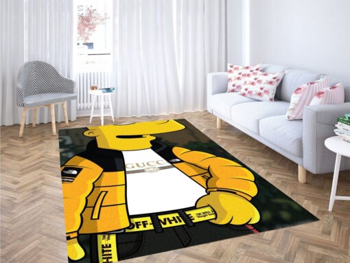 Simpsons Cartoon Living Room Modern Carpet Rug