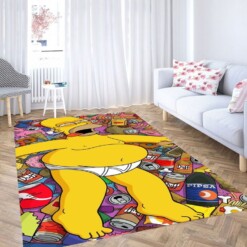 Simpsons Wallpaper Living Room Modern Carpet Rug