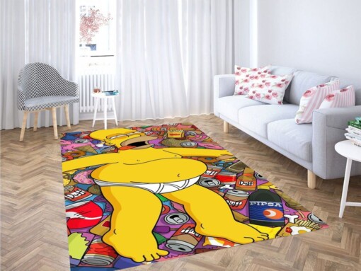 Simpsons Wallpaper Living Room Modern Carpet Rug