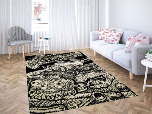 Skateboard Thrasher Living Room Modern Carpet Rug