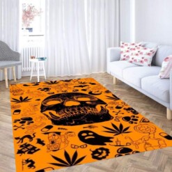 Skull Wallpaper Carpet Rug