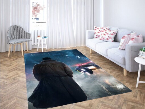 Smoke Futuristic Blade Runner Carpet Rug