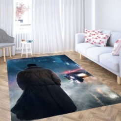 Smoke Futuristic Blade Runner Living Room Modern Carpet Rug