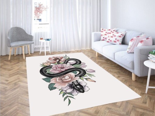 Snake Wallpaper Living Room Modern Carpet Rug