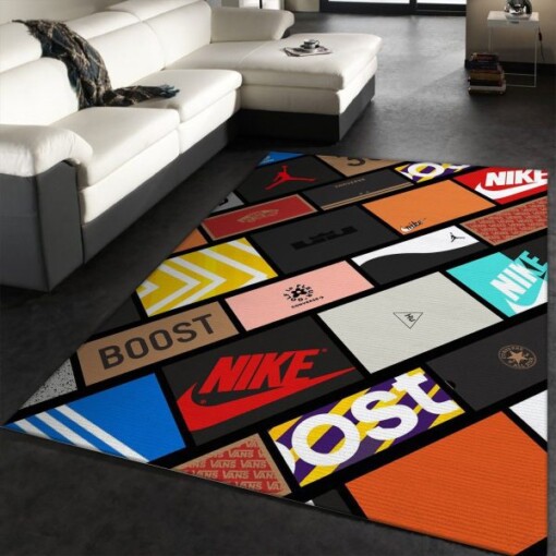 Sneaker Box Area Bedroom Floor Decor Home Rug
