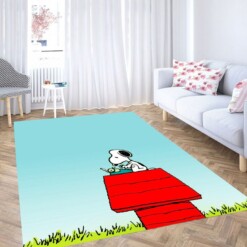 Snoopy Cartoon Network Living Room Modern Carpet Rug