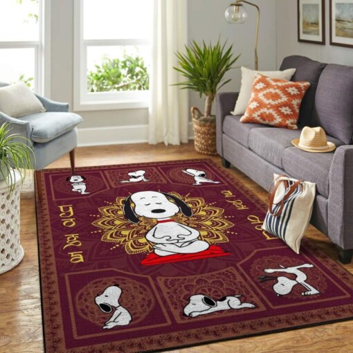 Snoopy Yoga Area Rug