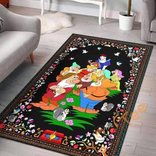 Snow White And The Seven Dwarfs Dopey Kitchen Floor Decor Living Room Gift For Disney Lover Rug