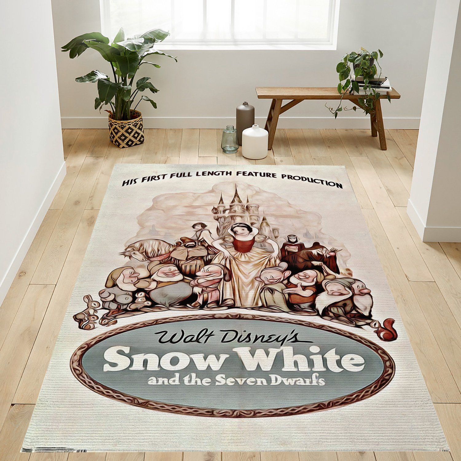 Snow White And The Seven Dwarfs Rug Custom Size And Printing