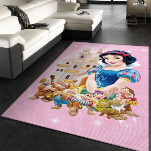 Snow White Rug  Custom Size And Printing