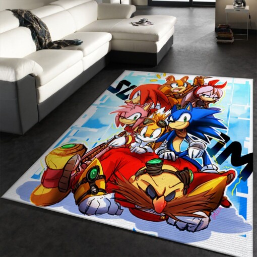 Sonic Boom Rug  Custom Size And Printing