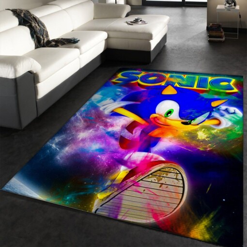 Sonic Movie Rug  Custom Size And Printing