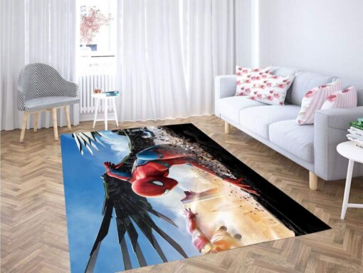 Spiderman Black Carpet Rug