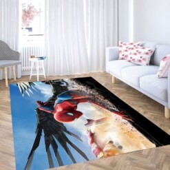 Spiderman Black Living Room Modern Carpet Rug