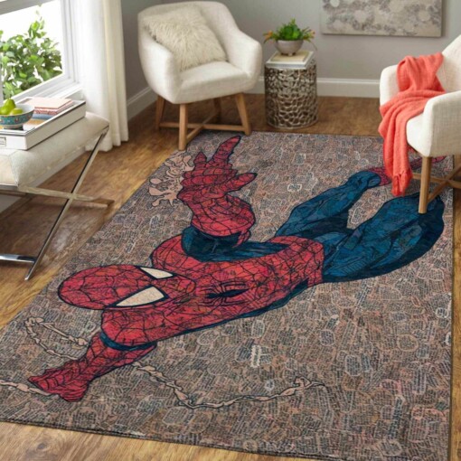 Spiderman Comic Area Rug