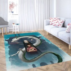 Spiried Away Painting Living Room Modern Carpet Rug
