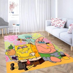 Spongebob Patrick And Squidward Carpet Rug