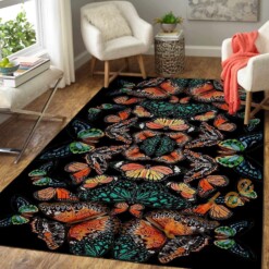 Spring Butterflies Area Rug