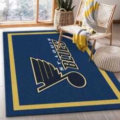 St Louis Blues Logo Rug  Custom Size And Printing