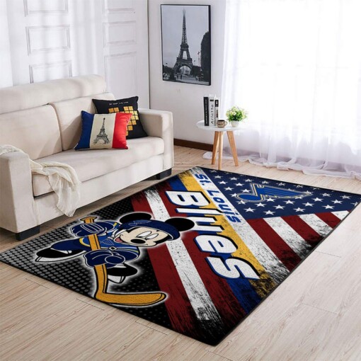 St Louis Blues Mickey Rug  Custom Size And Printing