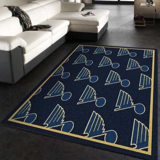 St Louis Blues Pattern Rug  Custom Size And Printing