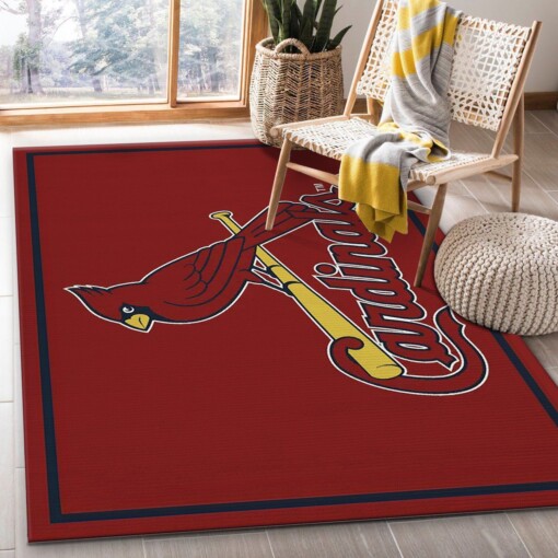 St Louis Cardinals Logo Rug  Custom Size And Printing