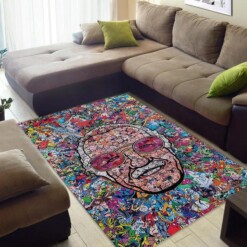 Stan Lee Avengers Heroes Faces Area Rug