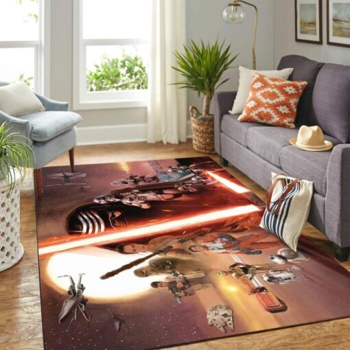 Star Wars Force Awakens Rug  Custom Size And Printing