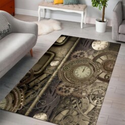 Steampunk Design Music Rug  Custom Size And Printing
