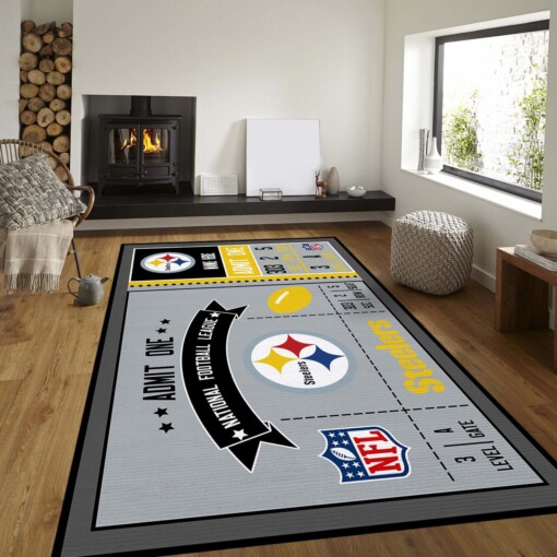 Steelers NFL Rug  Custom Size And Printing