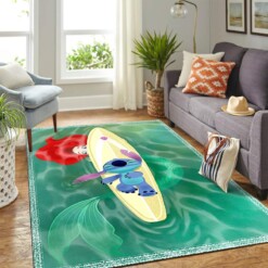 Stitch And Mermaid Cute Carpet Floor Area Rug