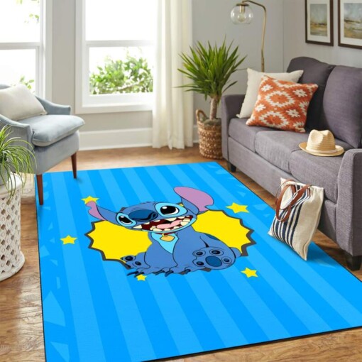 Stitch Cute Carpet Floor Area Rug  Home Decor  Bedroom Living Room Dcor 5B1131