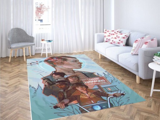 Stranger Things Leaving Hawkins Living Room Modern Carpet Rug