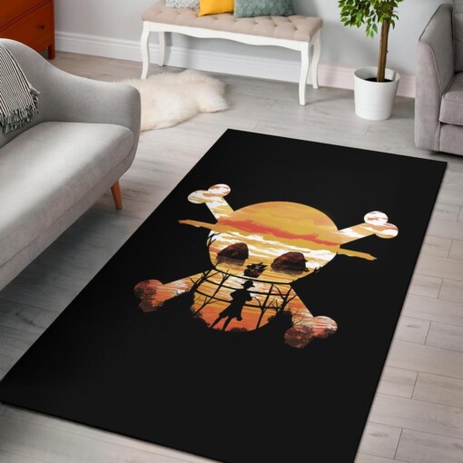 Straw Hat Pirates Logo Area Rug