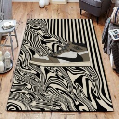 Style Pop Art Sneaker Shoes Area Rug