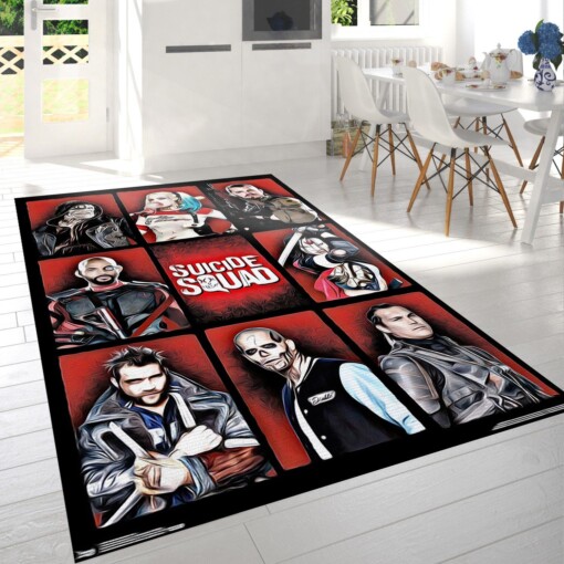 Suicide Squad Grid Rug  Custom Size And Printing