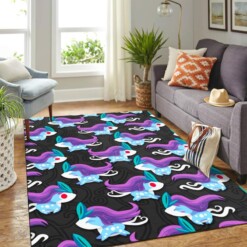 Suicune Pokemon Pattern Carpet Floor Area Rug