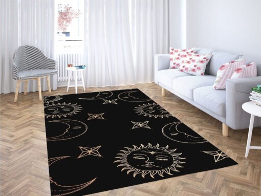 Sun And Moon Wallpaper Carpet Rug