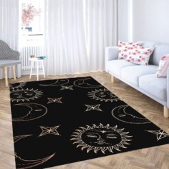 Sun And Moon Wallpaper Living Room Modern Carpet Rug